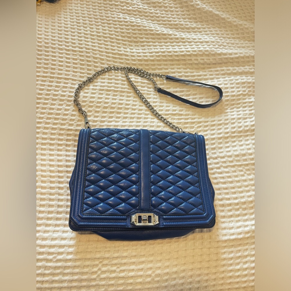 Rebecca Minkoff Chevron Quilted Crossbody Bag With Flap And Silver Hardware